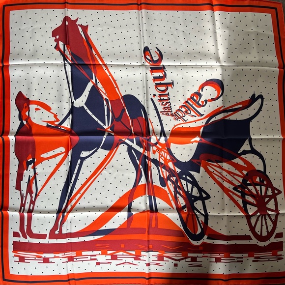Hermes Silk Scarf 90cm - CALECHE ELASTIQUE REMIX SCARF 90 - Picture 3 of 8